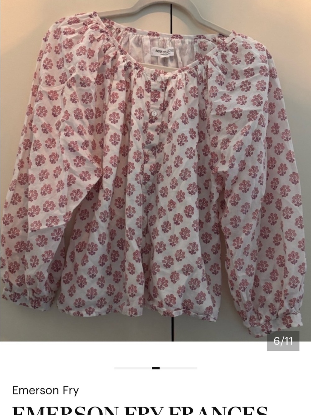 Emerson Fry Frances Blouse Bella Organic Size L - Picture 4 of 8